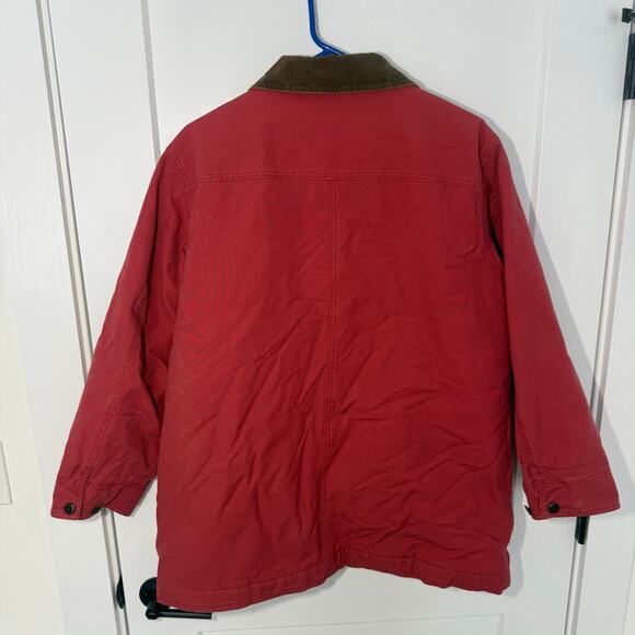 VTG LL Bean Heavyweight Canvas Barn Chore Jacket, Corduroy Collar, Insualted - Picture 7 of 14